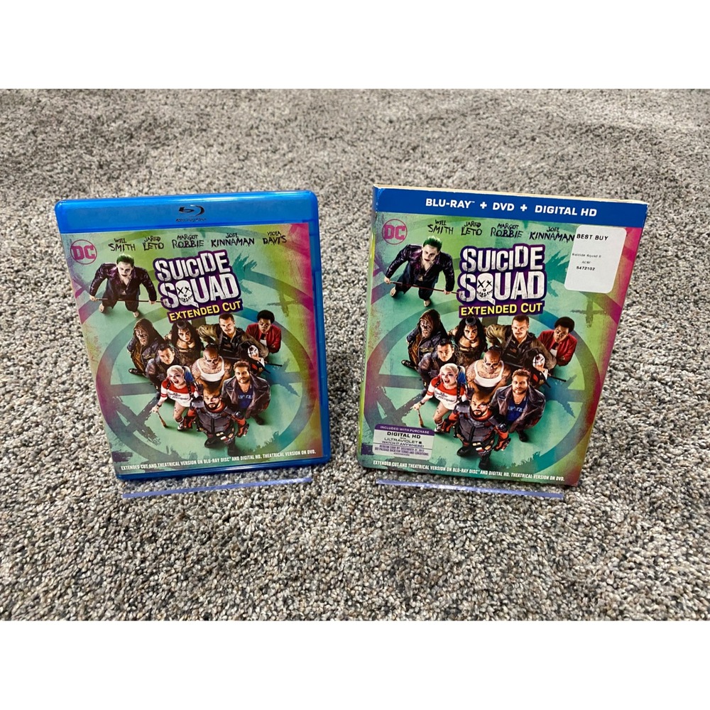 DC Suicide Squad Extended Cut Blu-ray DVD Unisex OS Multi‎ Excellent Slipcover